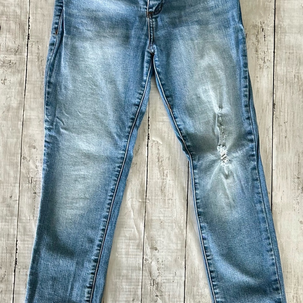 STS Blue Cropped Ankle Jeans Blue Distressed